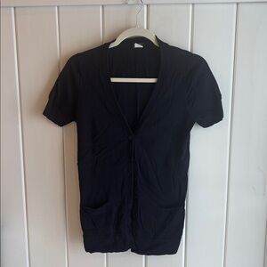J. Crew short sleeve navy button up cardigan sz M. Smoke free home